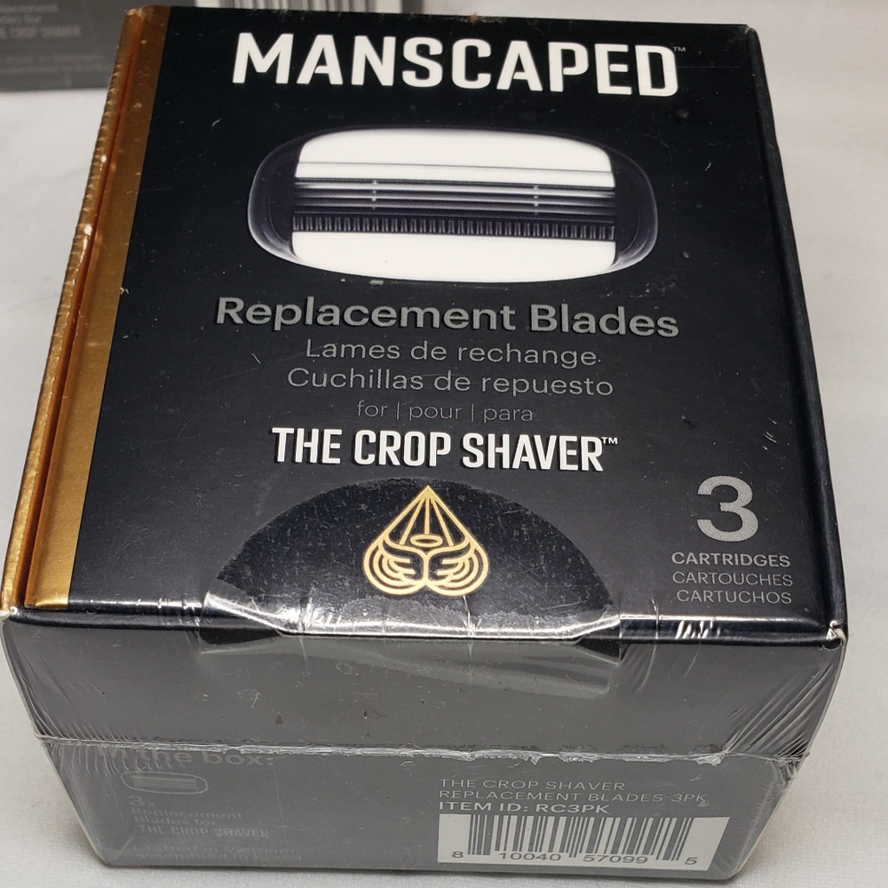 MANSCAPED The Crop Shaver Replacement Blades, RC3PK - 3 Cartridges NEW SEALED